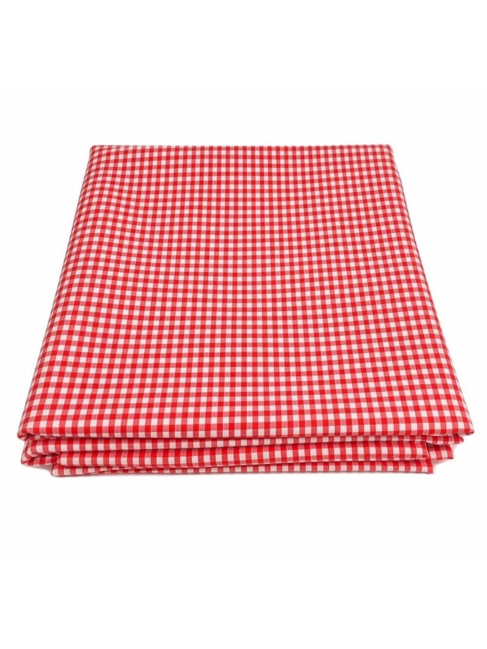 Red White Gingham Fabric 2 Yard Cotton Checkered Fabric Vintage Sewing Quilting